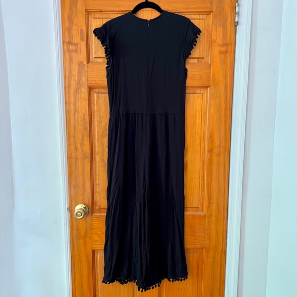 Zara black pompom cropped jumpsuit - Picture 6 of 7